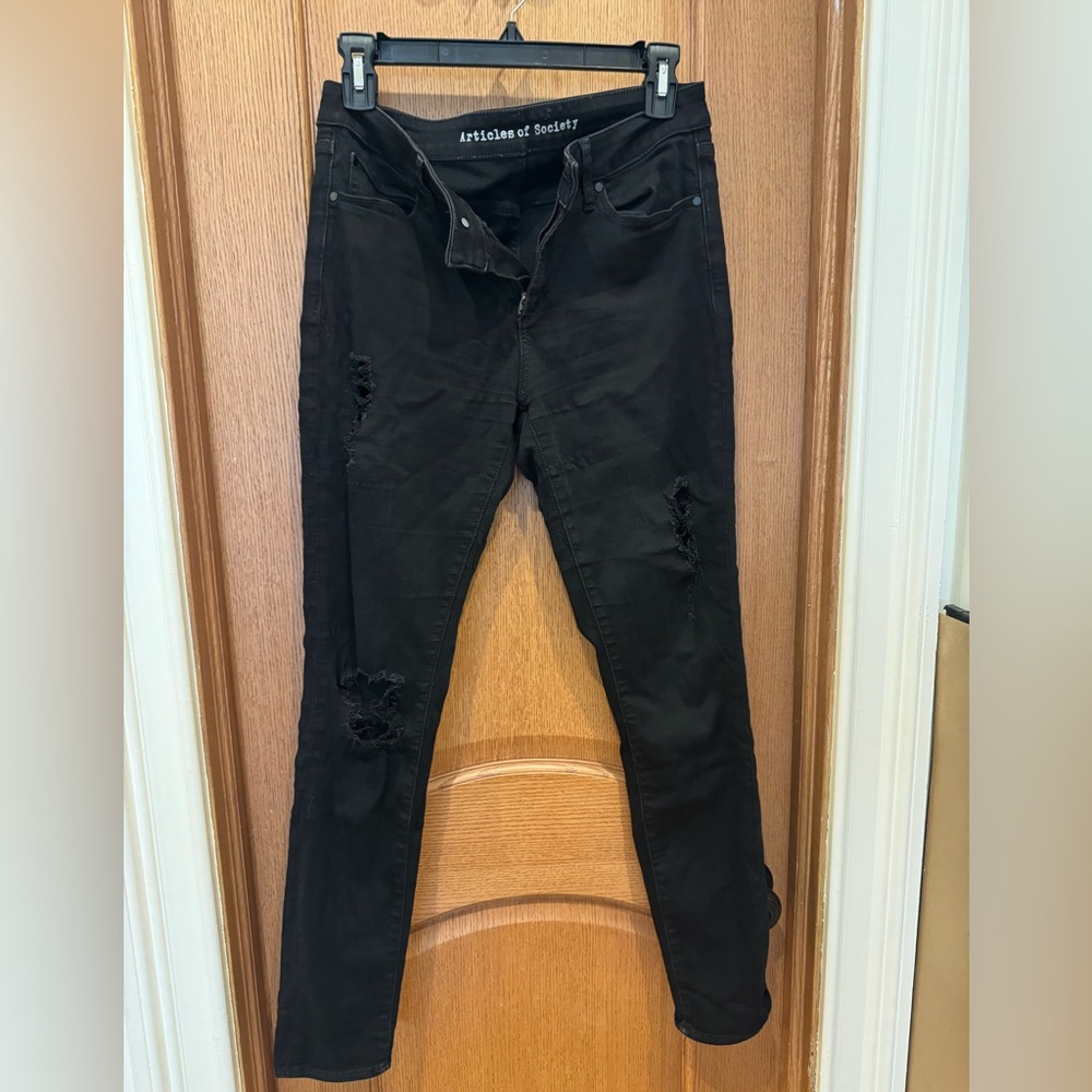 Articles of Society Black Jeans- Skinny and Distressed